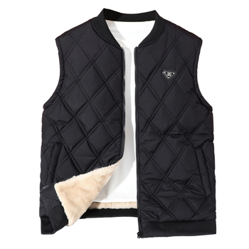 Памучна жилетка с цип, кардиган стил, висока яка