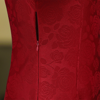 Elegáns anyós esküvői ruha, tavasz 2025, poliészter jacquard anyag, midi hossz, temperamentumos stílus