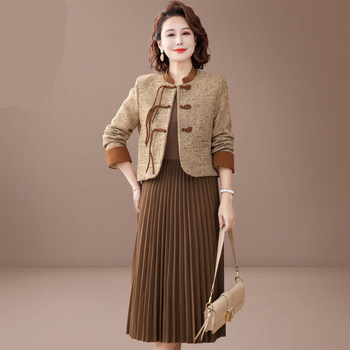 Két részes kosztüm kínai stílusban, irodalmi retro, 2025 tavasz, középméret hossz, poliészter 90–95%