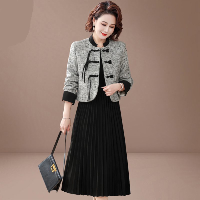 Két részes kosztüm kínai stílusban, irodalmi retro, 2025 tavasz, középméret hossz, poliészter 90–95%