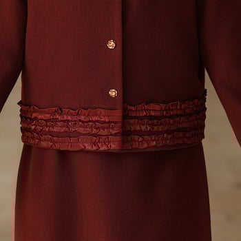 Dviejų dalių suknelių komplektas pavasariui 2025 vyresnėms moterims, vidutinio ilgio, poliesteris >95%, kasdienis stilius