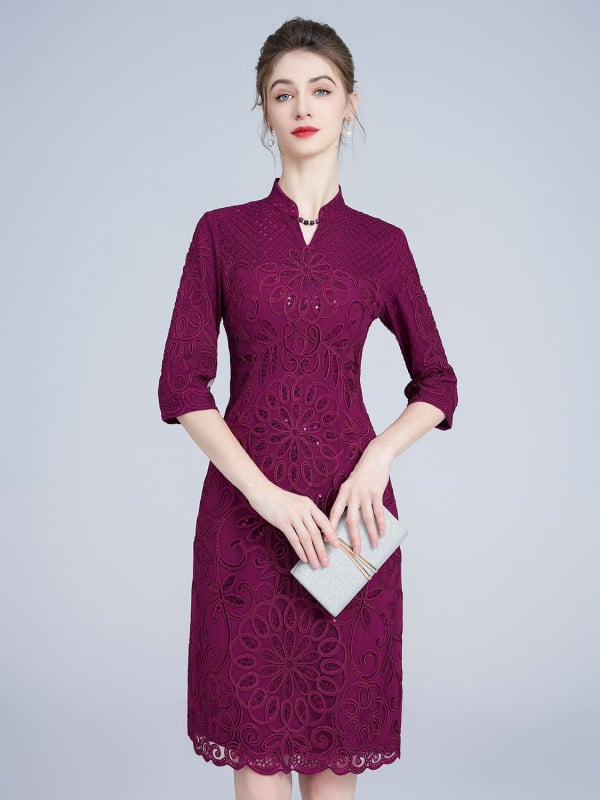 Hálószövésű estélyi ruha, karcsú fazon, Poliészter 95%+, Spandex <30%, őszi 2023