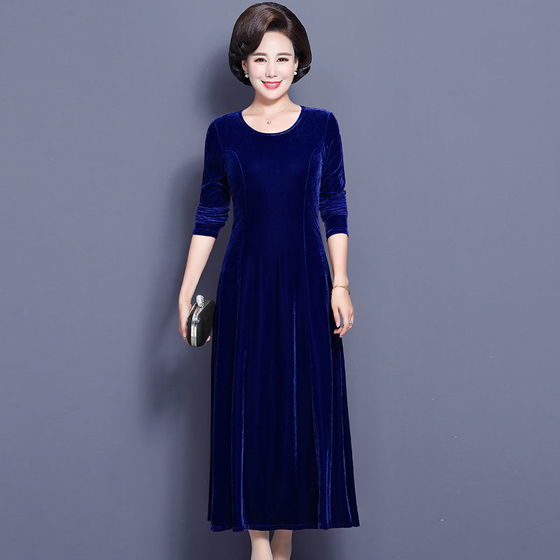 Arany bársony ruha, ősz 2024, poliészter anyag két összetevő 30–50% mindkettő, patchwork varrás, városi mindennapi stílus