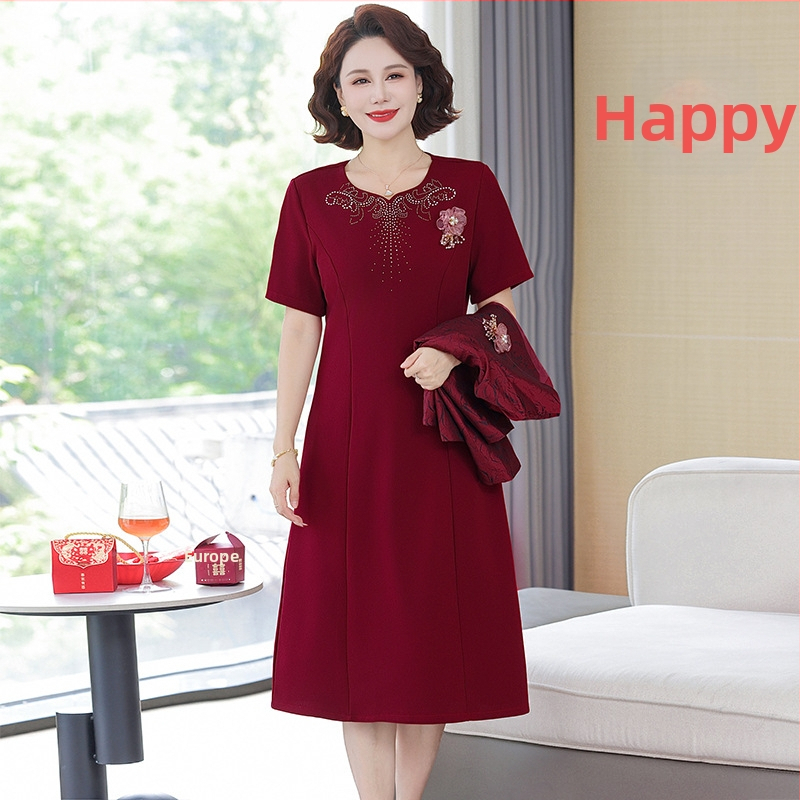 Dviejų dalių komplektas nuotakos mamos: vestuviniam banketui su midi ilgio sijonu, ruduo–žiema, elegantiškas ir žavingas stilius, patchwork dizainas, viskozė 70–80% ir akrilas <30%, modelio nr. Q1006