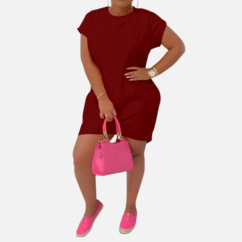 Haljina s A-linijskim krojem, okrugli izrez, kratki raglani rukavi, Milk Silk tkanina, midi dužina