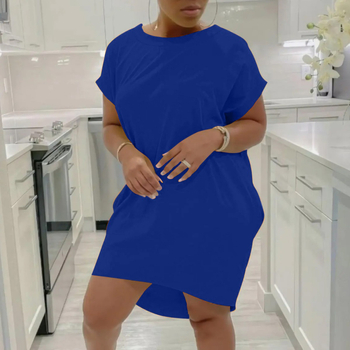 Haljina s A-linijskim krojem, okrugli izrez, kratki raglani rukavi, Milk Silk tkanina, midi dužina