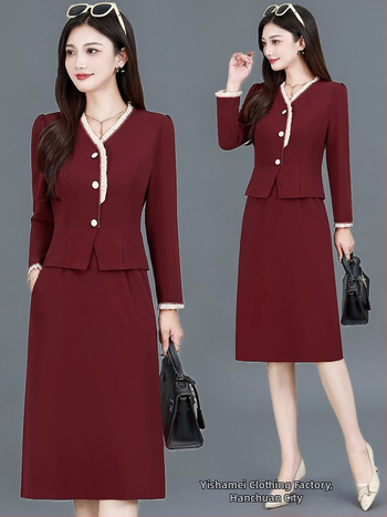 Haljina s V izrezom, patchwork dizajn, srednja duljina, dugi rukavi (Poliester; Patchwork; V izrez; Dugi rukavi; Srednja duljina)