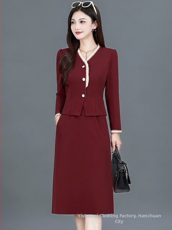 Haljina s V izrezom, patchwork dizajn, srednja duljina, dugi rukavi (Poliester; Patchwork; V izrez; Dugi rukavi; Srednja duljina)