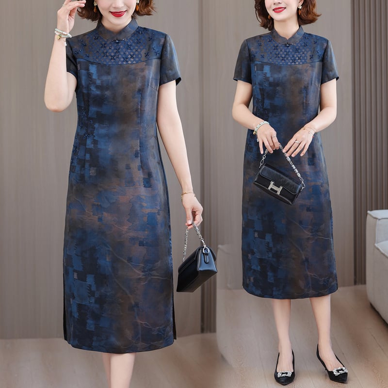 Рокля за сватбен банкет, корейски стил, уличен хипстер, бродерия Fragrant Cloud Yarn. Пролет 2025. Материя: регенерирана целулозна нишка (>95%); вторичен компонент: 30–50%. Шиене: жакард, мъни, копчета, невидима ципа