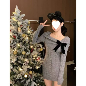 Adīta džemperkleita, Ķīniešu stilā, literārais retro, pavasaris 2025, midi garums, reljefveida tekstūra