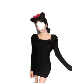 Adīta džemperkleita, Ķīniešu stilā, literārais retro, pavasaris 2025, midi garums, reljefveida tekstūra