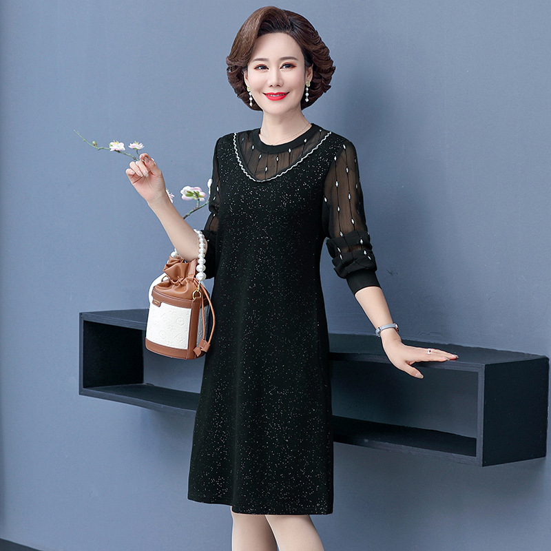 Vidēja garuma rudens kleita no poliestera, pilsētas stilam, 90–95% poliestera, 2024. gada rudens izlaišana