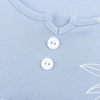 Βαμβατικό νυχτικό για γυναίκες, καλοκαιρινό νυχτικό με 3/4 μανίκια, μεσαίου μήκους φούστα, εκτύπωση σε πολυτελές σχέδιο