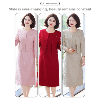 Kāzu kleita rudens 2025 – poliesteris, vairāk nekā 95% poliesteru, apdruka, vidēja garuma, biroja stila