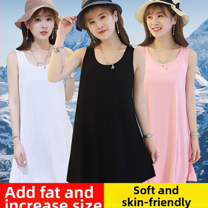 Rochie de noapte modal fără mâneci, croială lejeră, guler rotund, țesătură medie pentru femei de vârstă mijlocie