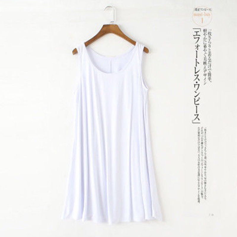 Rochie de noapte modal fără mâneci, croială lejeră, guler rotund, țesătură medie pentru femei de vârstă mijlocie