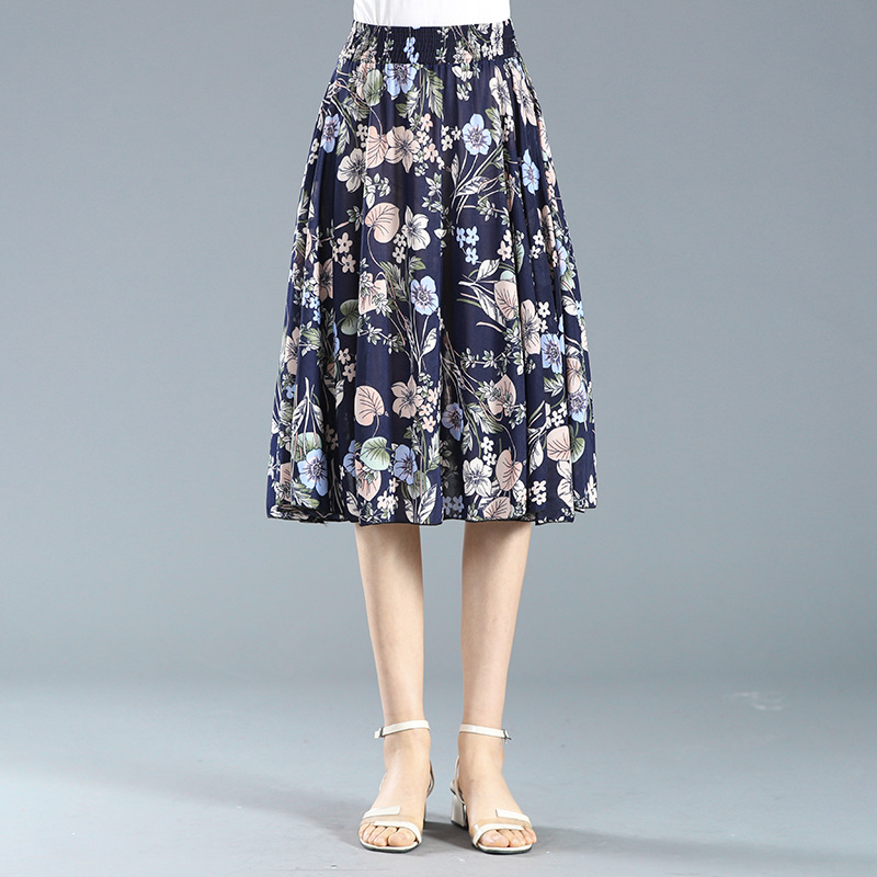 Юбка, народен стил, къса пола, обемна пола, ацетатна тъкан, печат/ боядисване