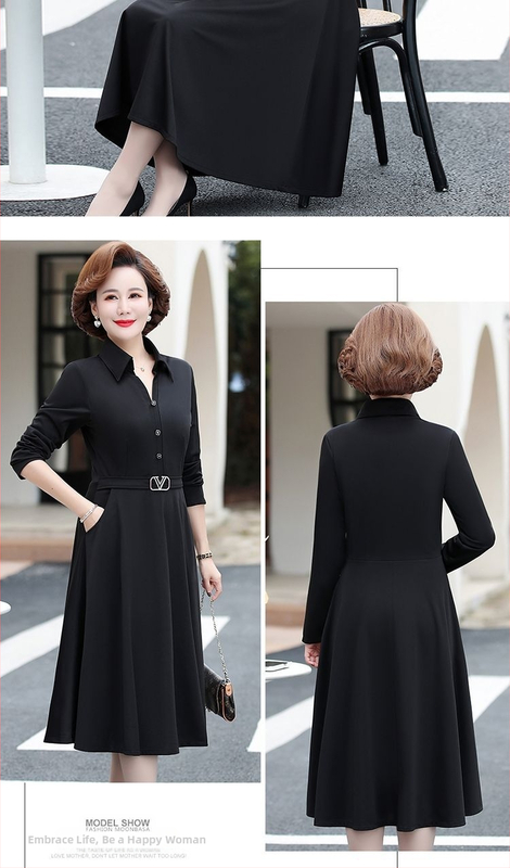 Poliesterio midi ilgio suknelė, elegantiškas kasdienis stilius, 70-80% poliesterio, ruduo 2025