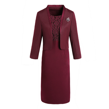 Divu daļu kāzu apģērbs mātei līgavai ar žaketi un kleitu, izsmalcināts stils, rudens 2024, materiāla sastāvs 30–50%