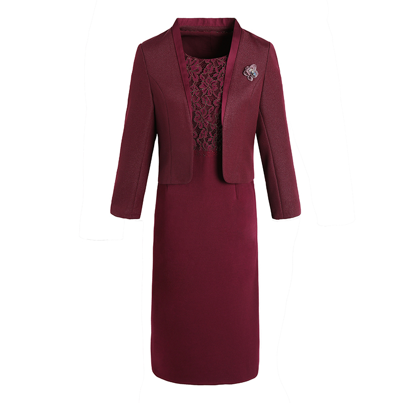 Divu daļu kāzu apģērbs mātei līgavai ar žaketi un kleitu, izsmalcināts stils, rudens 2024, materiāla sastāvs 30–50%