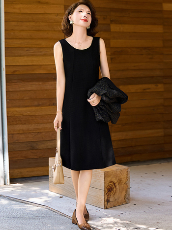 Kaheosaline komplekt äide pulmadeks – sügisese mantliga, 2025 elegantne stiil, midi seelik, polüester 90–95%, triikimata