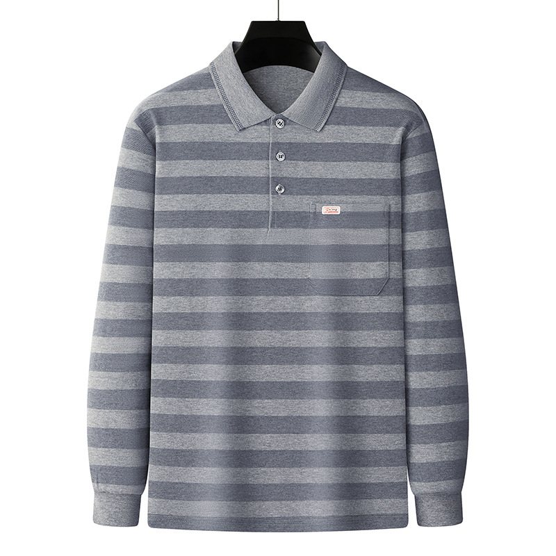Muška dugačko rukava pamučna majica s prugama, slobodan kroj