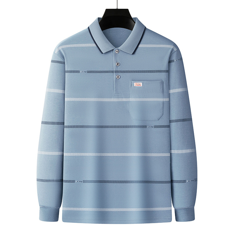 Muška dugačko rukava pamučna majica s prugama, slobodan kroj