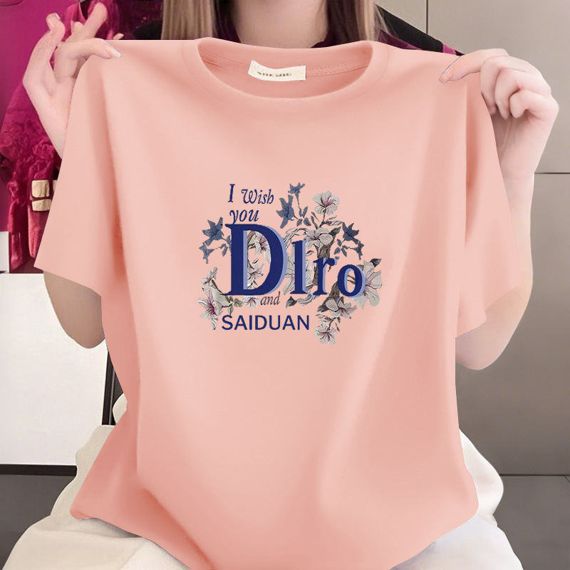 Ljetna majica od 100% pamuka za žene srednje dobi, slobodnog kroja, kratkih rukava, okrugli izrez, prikriva trbuh, casual top