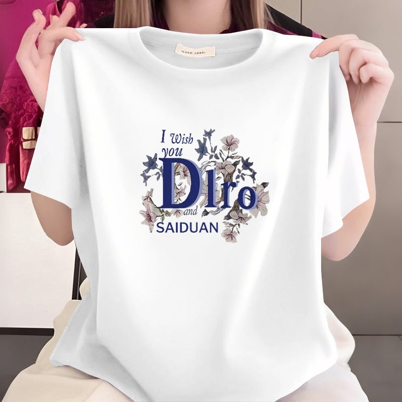 Ljetna majica od 100% pamuka za žene srednje dobi, slobodnog kroja, kratkih rukava, okrugli izrez, prikriva trbuh, casual top