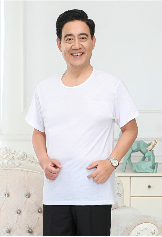 Pamuk kratkih rukava T-shirt vest, opuštenog kroja, okrugli izrez, prozračan i odvodi vlagu