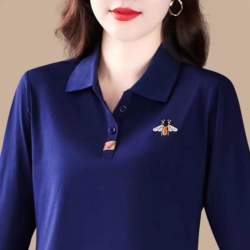 Pamučna majica s dugim rukavima, polo ovratnik, japansko-korejski casual stil, 95% pamuka