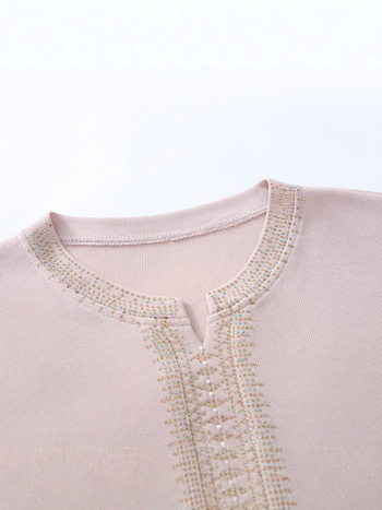 Elegantiška rudens moters palaidinė su ilgomis rankovėmis, V kaklo iškirptė, gėlių raštas, poliesterio audinys (>95%)