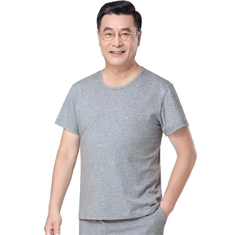 Muško pamučno kratkih rukava T-shirt, labav kroj, upija vlagu, 100% pamuk, lagano ljetno izdanje