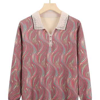 Naiste pikkade varrukatega polo-top, kirjanduslik retro-stiil, PVC segu 30–50%, kevad 2025