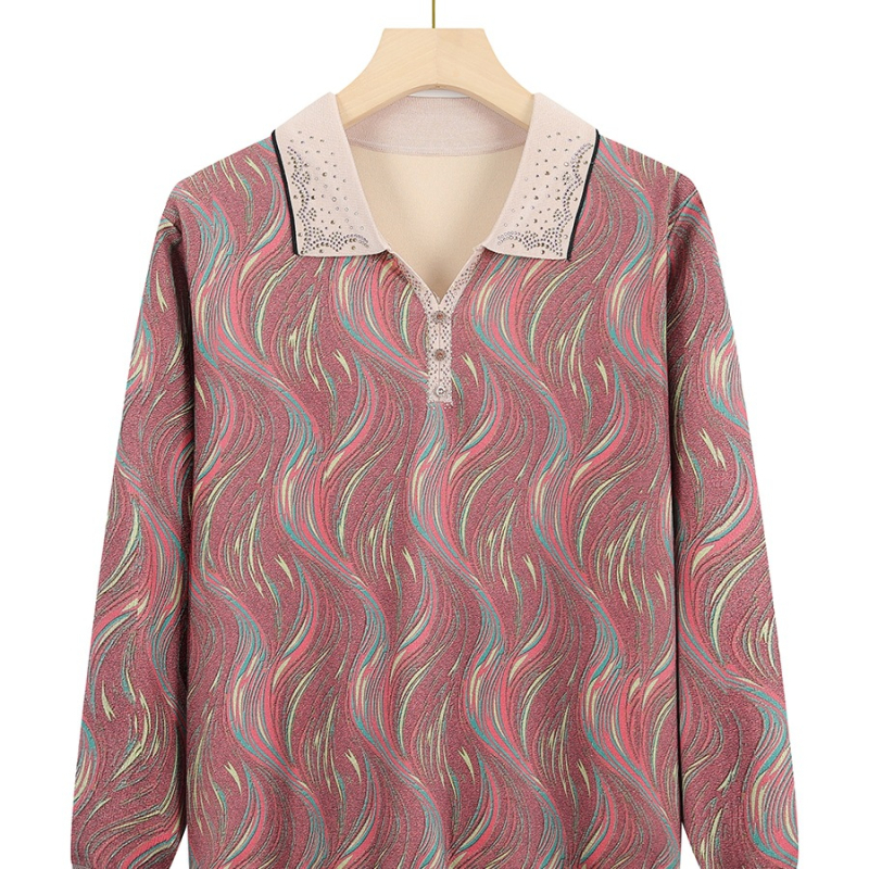 Naiste pikkade varrukatega polo-top, kirjanduslik retro-stiil, PVC segu 30–50%, kevad 2025