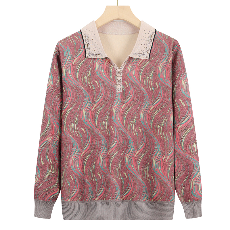 Naiste pikkade varrukatega polo-top, kirjanduslik retro-stiil, PVC segu 30–50%, kevad 2025