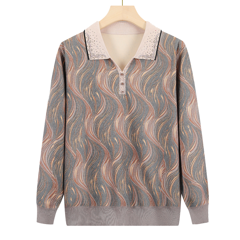 Naiste pikkade varrukatega polo-top, kirjanduslik retro-stiil, PVC segu 30–50%, kevad 2025