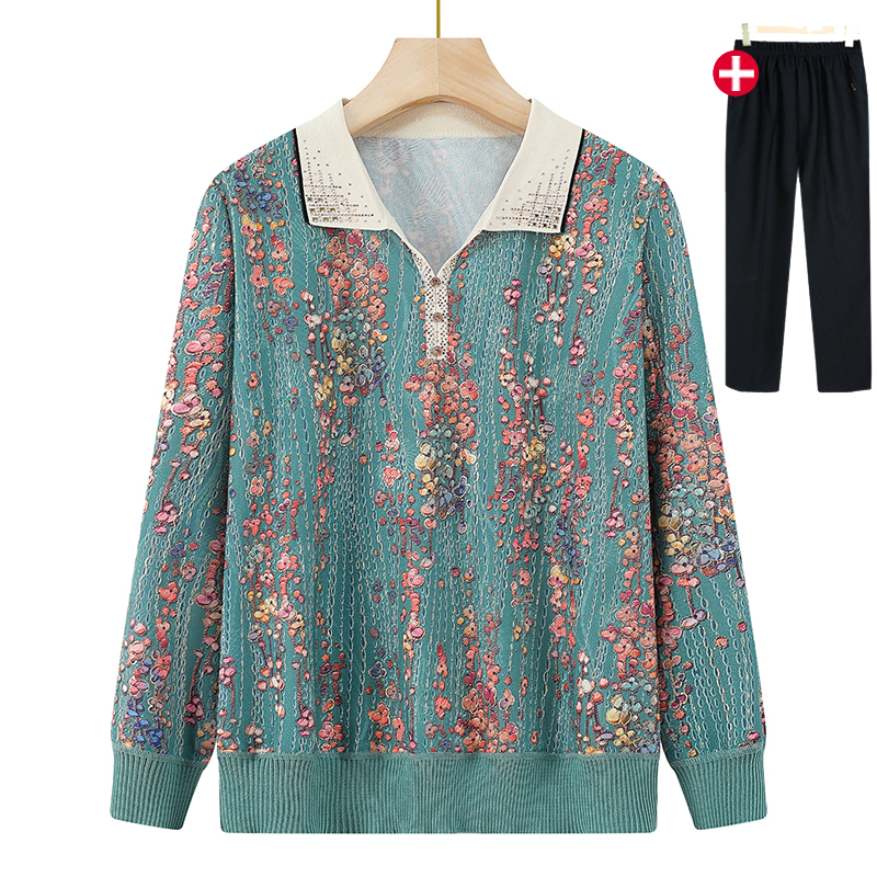 Naiste pikkade varrukatega polo-top, kirjanduslik retro-stiil, PVC segu 30–50%, kevad 2025