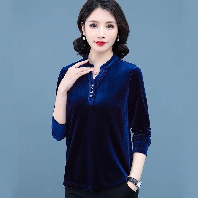 Ženski T-shirt s dugim rukavima od baršuna, jednobojna, s kapuljom, tkanina od viskoze