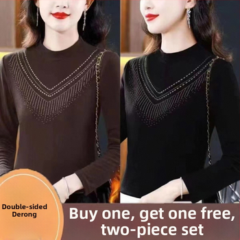 Dlhé rukávy tričko s fleecovou podšívkou, štíhly strih, golier typu polovičný rolák, polyester 90–95%