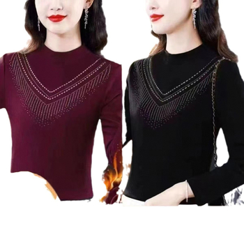 Dlhé rukávy tričko s fleecovou podšívkou, štíhly strih, golier typu polovičný rolák, polyester 90–95%