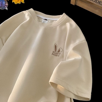 Μπλούζα τύπου T-shirt, χαλαρή γραμμή, κοντό μανίκι, στρογγυλή λαιμόκοψη, πολυεστέρας (96%+), καλοκαίρι