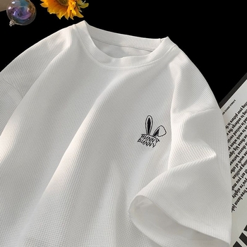 Μπλούζα τύπου T-shirt, χαλαρή γραμμή, κοντό μανίκι, στρογγυλή λαιμόκοψη, πολυεστέρας (96%+), καλοκαίρι