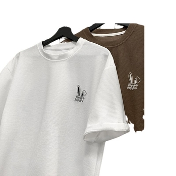 Μπλούζα τύπου T-shirt, χαλαρή γραμμή, κοντό μανίκι, στρογγυλή λαιμόκοψη, πολυεστέρας (96%+), καλοκαίρι