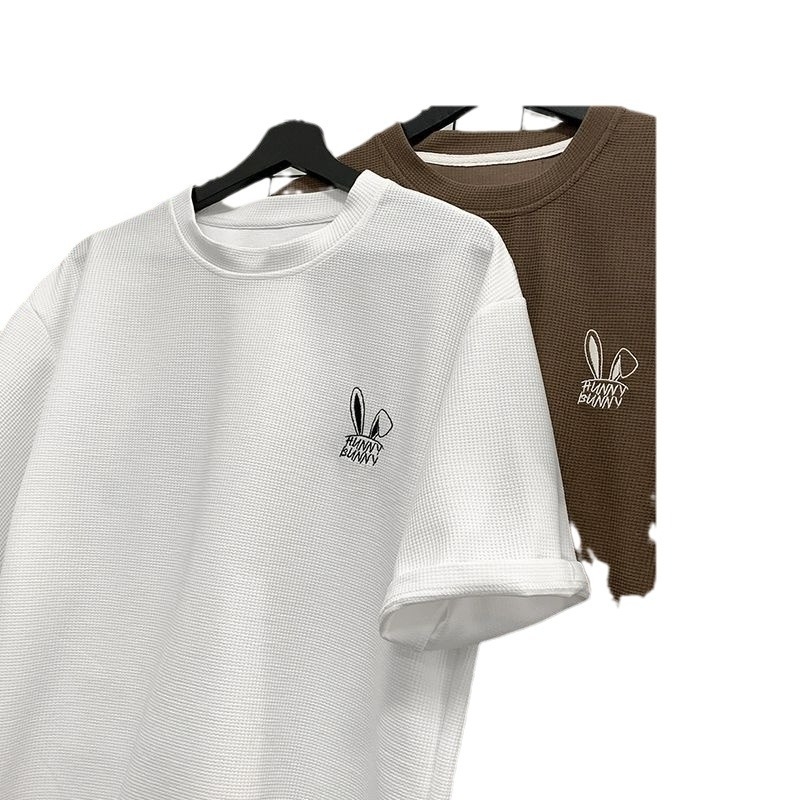 Μπλούζα τύπου T-shirt, χαλαρή γραμμή, κοντό μανίκι, στρογγυλή λαιμόκοψη, πολυεστέρας (96%+), καλοκαίρι