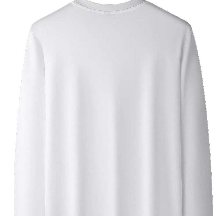 Muški dugi rukav T‑shirt s okruglim izrezom, uski kroj, mercerizirana duga vlakna pamuka, 100% pamuk
