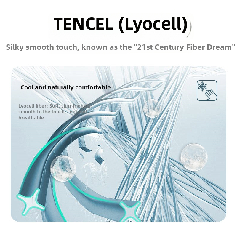 Tricou cu mâneci scurte, cu cupă integrată, din amestec Tencel și bumbac, croială slim, stil coreean