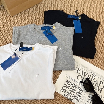 Slim fit tričko s dlhým rukávom, kruhový výstrih, výšivka s poníkom, washovaná bavlna, casual športový štýl