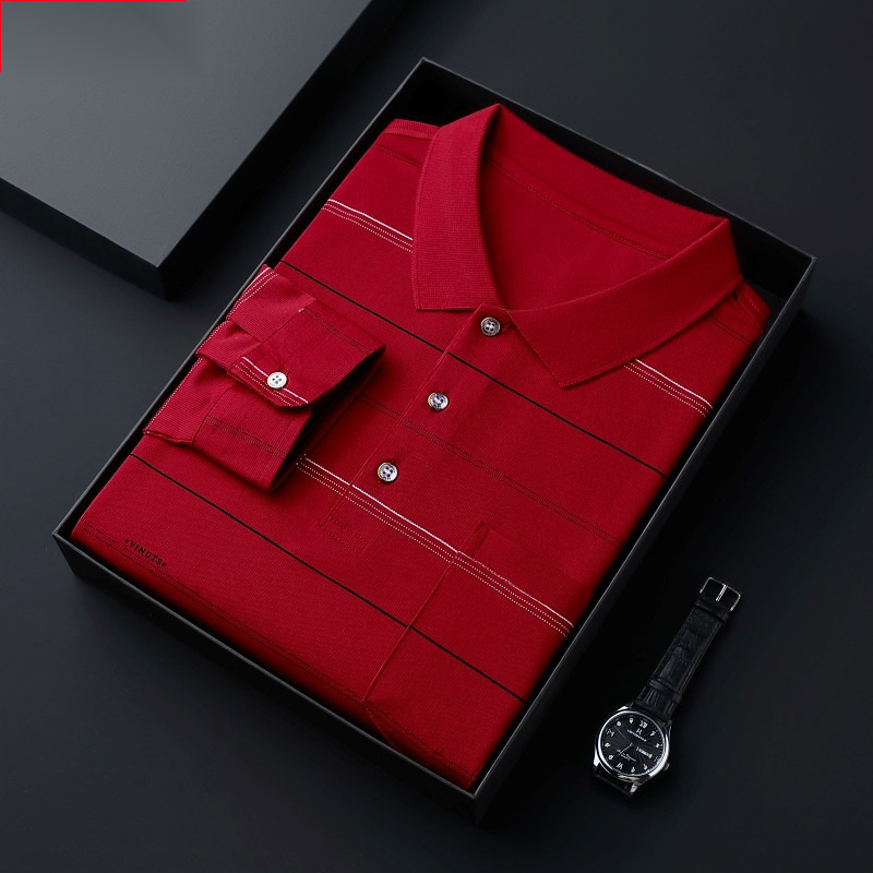 Tricou bărbătesc cu mânecă lungă, din amestec de bumbac cu fibre de proteine din lapte, imprimare logo, croială lejeră, toamnă