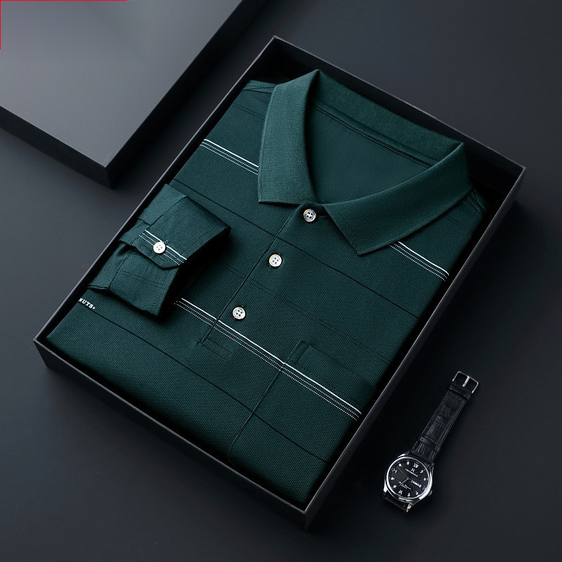 Tricou bărbătesc cu mânecă lungă, din amestec de bumbac cu fibre de proteine din lapte, imprimare logo, croială lejeră, toamnă